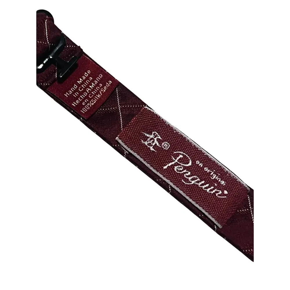 Original Penguin 100% Silk Bow Tie Adjustbale 14.5 - 20